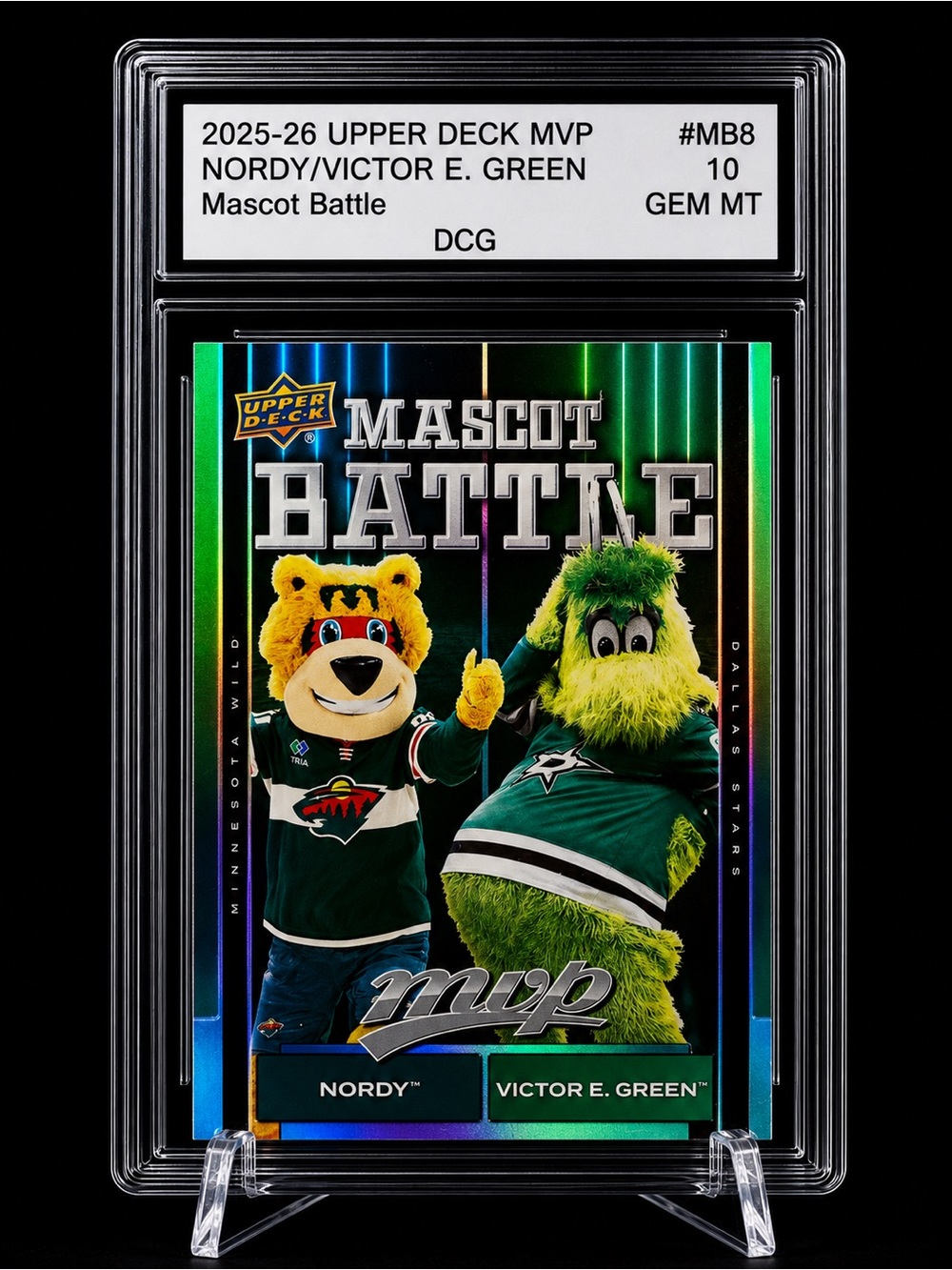 Upper Deck Mascot Battle MVP Trading Card – Green